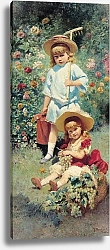 Постер Маковский Константин Портрет детей художника. 1882