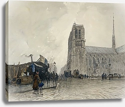 Постер Боггс Фрэнк Нотр-Дам, вид с моста на дубль