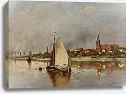 Постер Симонс Франц Otters onder zeil op de Rupel bij Boom