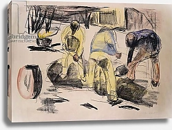 Постер Мунк Эдвард Grave Workers; Grabende Arbeiter, 1920