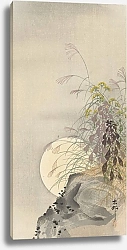 Постер Косон Охара Grasses at full moon