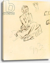 Постер Муха Альфонс Study of a Seated Woman, 1897