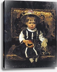 Постер Репин Илья Портрет В.И.Репиной, дочери художника в детстве. 1874