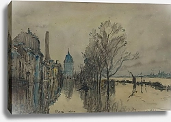 Постер Боггс Фрэнк Вид на Сену во время наводнения