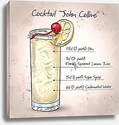 Постер Коктейль Джон Коллинз