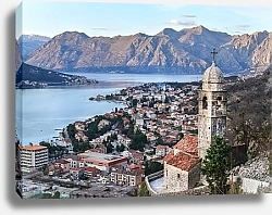 Постер Черногория, Котор. The old church and the bay