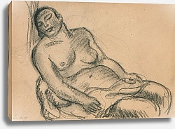 Постер Мигем Юджин Ван Halfnaakte slapende vrouw.