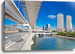 Постер Радужный мост и река Сумида в Токио, Япония