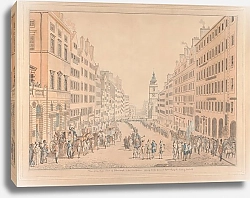 Постер Аллан Давид Вид на Главную улицу Эдинбурга и здание Комиссара