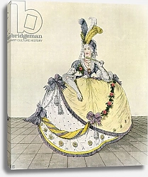 Постер Lady in a ball gown at the English court, 1800 by Eduard Fuchs, published 1909.