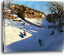 Постер Макара Эндрю (совр) Snow in the valley, near Monyash, Derbyshire