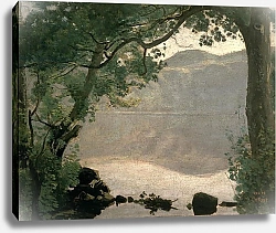 Постер Коро Жан (Jean-Baptiste Corot) Lake Nemi, 1843