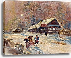 Постер Коровин Константин Веселящиеся Возле Таверны