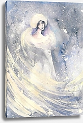 Постер Женщина-зима, акварель