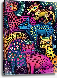 Постер Dotted animals. Animals of Tundra №1