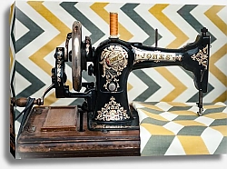 Постер Старинная английская швейная машинка
