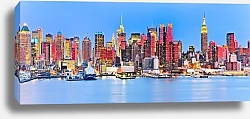 Постер США, Нью-Йорк. Панорама делового города