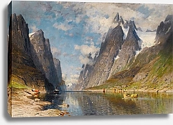 Постер Норманн Адельстин Норвежский фьорд