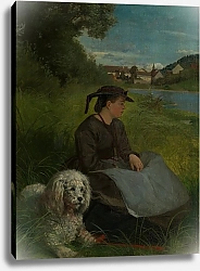 Постер Тома Ханс Agathe with white dog