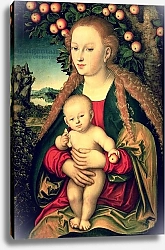 Постер Кранах Лукас Старший Virgin and Child under an Apple Tree