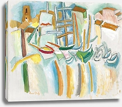 Постер Дюфи Рауль Лодки и Барки в Мартиге