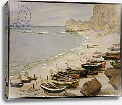 Постер Моне Клод (Claude Monet) Boats on the Beach at Etretat, 1883
