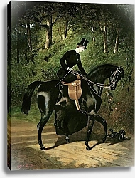 Постер Дедрё Альфред The Rider Kipler on her Black Mare