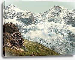 Постер Швейцария. Ледник на горе Эйгер