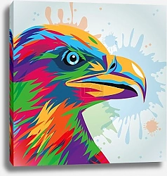 Постер Цветной орел, портрет