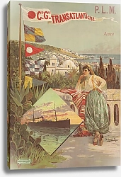 Постер Алези Фредерик P.L.M. Cie Gle Transatlantique. Alger