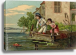 Постер Детские игры. Плавание на лодке