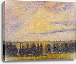 Постер Писсарро Камиль (Camille Pissarro) Закат в Эраньи