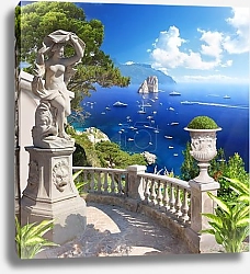 Постер Итальянский средиземноморский пейзаж №3