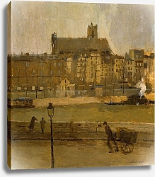 Постер Скотт Франк Эдвин Набережная Сены, церковь Сен-Жерве