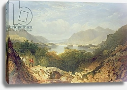 Постер Линтон Уильям Derwent Water with Ashness Bridge