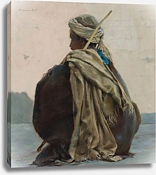 Постер Брукман  Генри Louxor, arabe assis, de trois-quarts dos