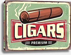 Постер Ретро плакат с сигарой