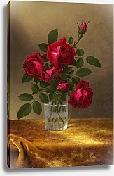Постер Хид Мартин Джонсон Roses and Rosebuds in a Glass