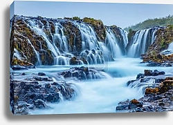 Постер Водопад Бруарфосс: Сказочная красота южной Исландии