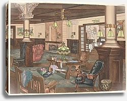 Постер Хамли Перкинс Вестибюль Голливудского отеля, 1902 год