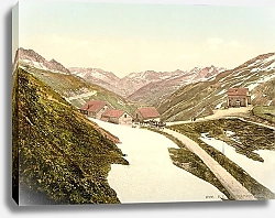 Постер Швейцария. Горый перевал Фурка