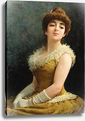 Постер Зонаро Фаусто An Elegant Lady in a Yellow Dress