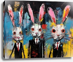 Постер Bizarre animals. Rabbits