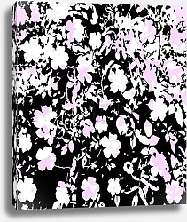 Постер Весенние цветы на фиолетовом фоне