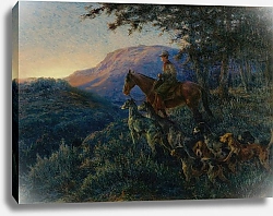 Постер Остхаус Эдмунд Наслаждаешься Закатом После Долгого Дня Охоты