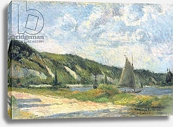Постер Гоген Поль (Paul Gauguin) The cliffs of La Bouille, 1884