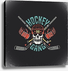 Логотип хоккейного клуба на подрамнике