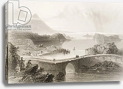 Постер Бартлет Уильям (последователи, грав) Pontoon Bridge at Lough Conn, County Mayo, Ireland, 1860s