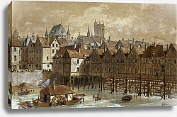 Постер Хоффбауер Федор Le Grand Châtelet et le pont aux Meuniers en 1580