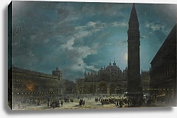 Постер Занин Франческо Площадь Сан-Марко, Венеция, ранним утром последнего вечера карнавала 1865 года
